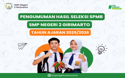 Pengumuman SPMB SMP Negeri 2 Girimarto Tahun Ajaran 2025/2026